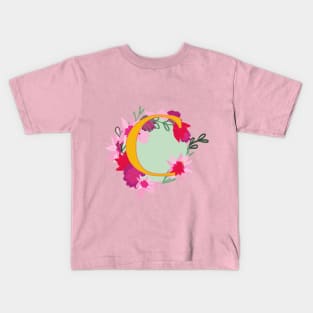 Monogram C, Personalized Initial Kids T-Shirt